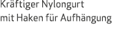 Kr ftiger Nylongurt mit Haken f r Aufh ngung