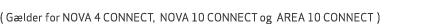  ( G lder for NOVA 4 CONNECT, NOVA 10 CONNECT og AREA 10 CONNECT ) 