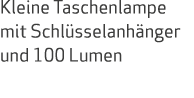 Kleine Taschenlampe mit Schl sselanh nger und 100 Lumen