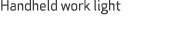 Handheld work light